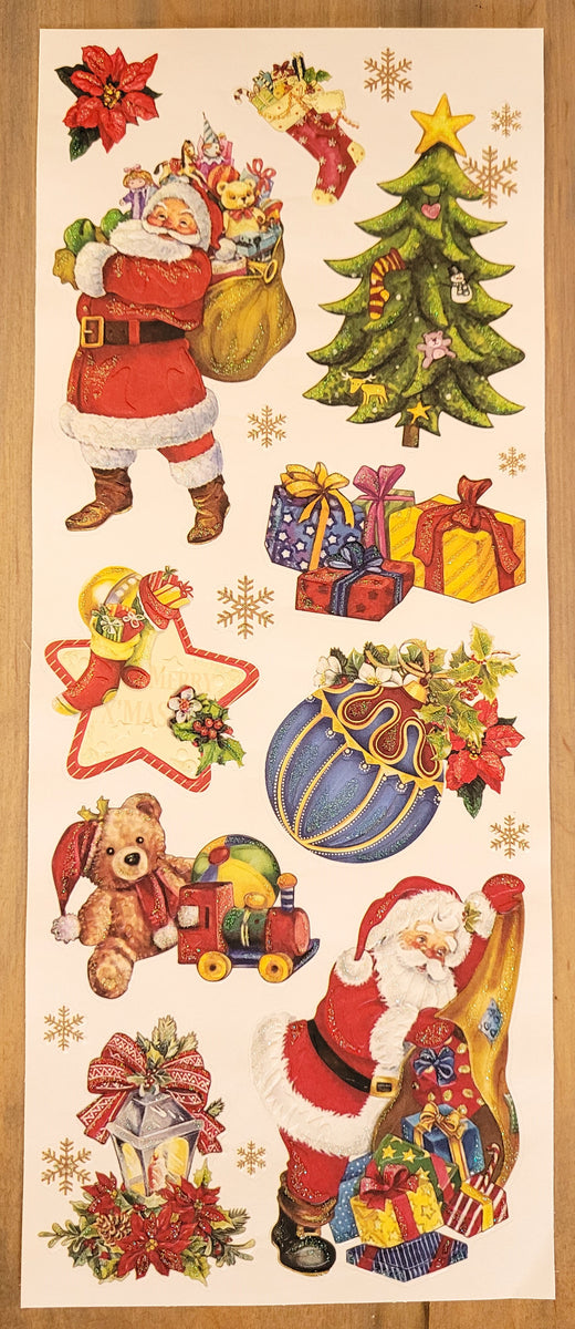 2 New Packs Lillebi Mouse Germany Christmas XMAS Sparkly Stickers 4 Sheets!