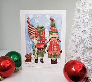 Holiday Shoppers Christmas Card Tutorial