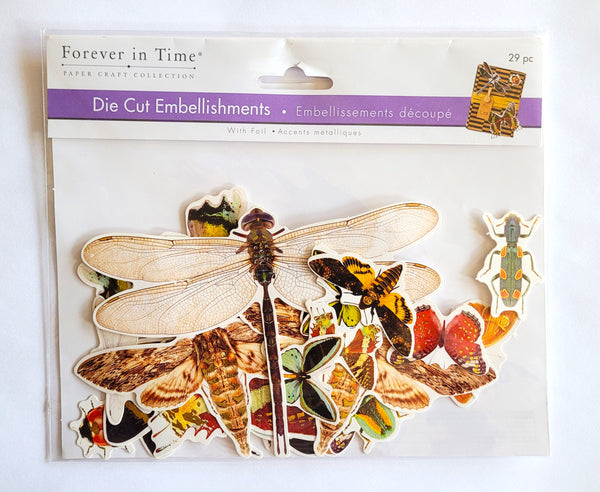 Entomology Cut Embellishments with Foil Accents