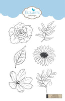 Elizabeth Crafts Clear Stamp: Garden Flowers
