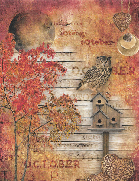 October Moon Decoupage Paper by Decoupage Queen