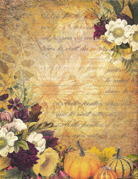 Autumn Message Decoupage Paper by Decoupage Queen