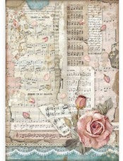 Music and Roses Rice Paper