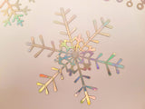 Large Irridescent Foil Snowflakes Embellishments, Laser Cut