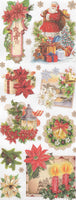 Glitter Embossed Holiday Stickers - Olde World Santa 4