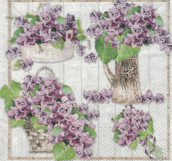 Purple Bouquet Napkin Set