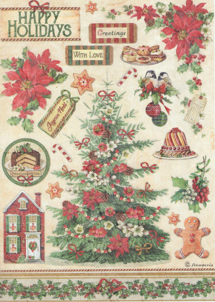 Holiday Greetings Rice Paper
