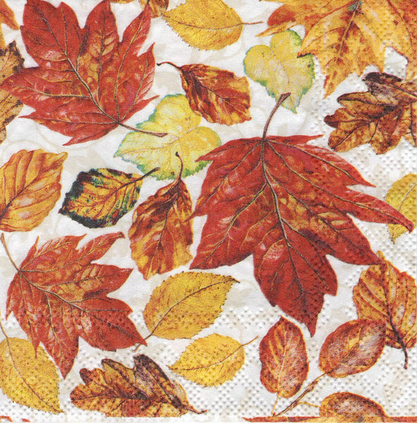 Autumn Nature Leaves Napkin Set