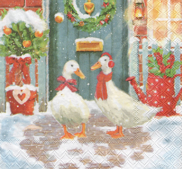 Christmas Geese Napkin Set