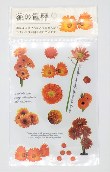 Clear Floral Stickers - Daisies