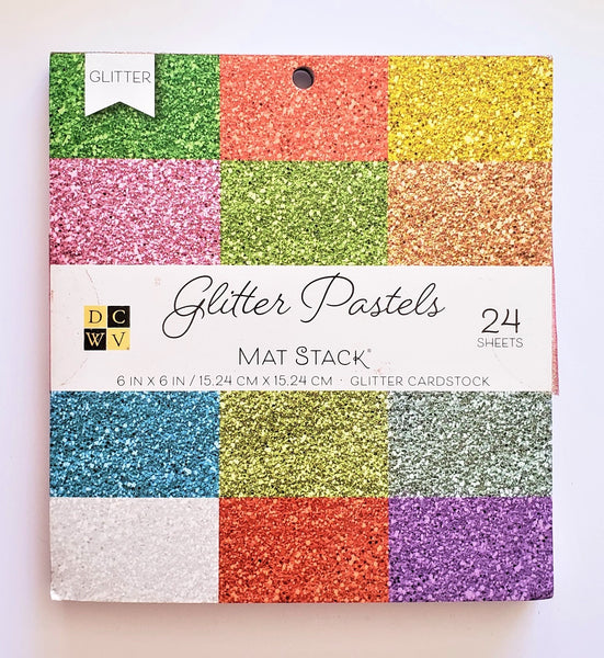 Glitter Pastels - Cardstock Pad - 6" x 6"