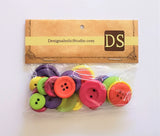 Button Embellishments, 3 colorway options available