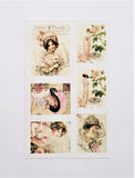 Vintage Postage Stamp Sticker Set