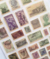 Vintage Epoxy Postage Stamp Stickers