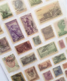 Vintage Epoxy Postage Stamp Stickers