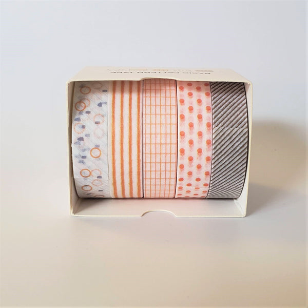 Geometric Washi Tape - Orange and Blue