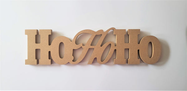12" DIY Wood Decor - "Ho Ho Ho" MDF