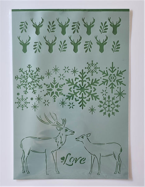 Winter Deer Stencil