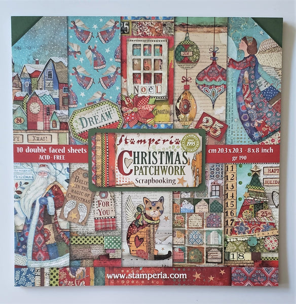 Christmas Patchwork Paper Pad - 8" x 8"