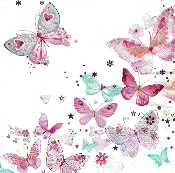 Lovely Butterflies Napkin Set - Lunch