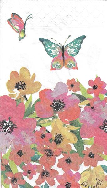 Butterfly Garden Napkin Set - Long (Guest)