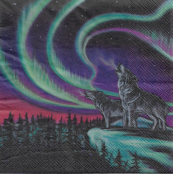 Sky Dance - Wolf Song by Amy Keller-Rempp, Tyendinaga Mohawk Métis - Napkin Set