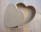 Paper Mache Box - Heart, 7" or 9"