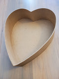 Paper Mache Box - Heart, 7" or 9"