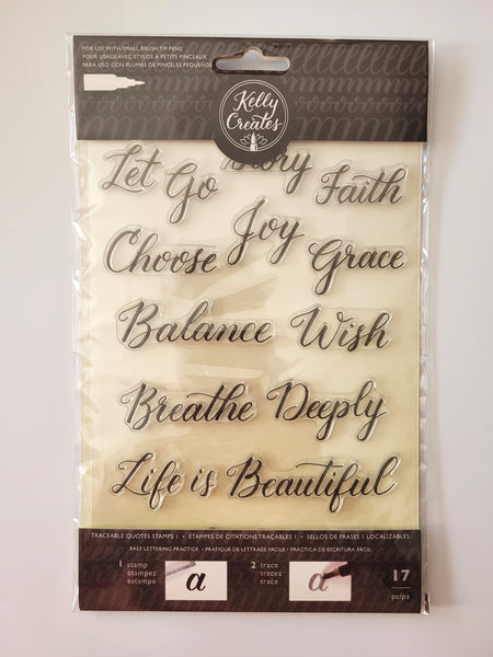 Quote Stamps by Kelly Creates - Balance, Wish, Breathe