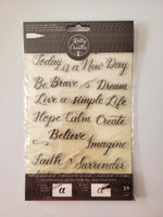 Quote Stamps by Kelly Creates - Create, Believe, Imagine,