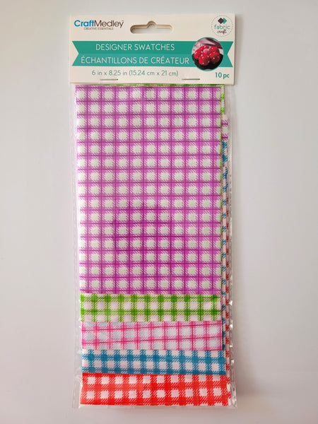 Designer Fabric Swatches - Gingham Patch
