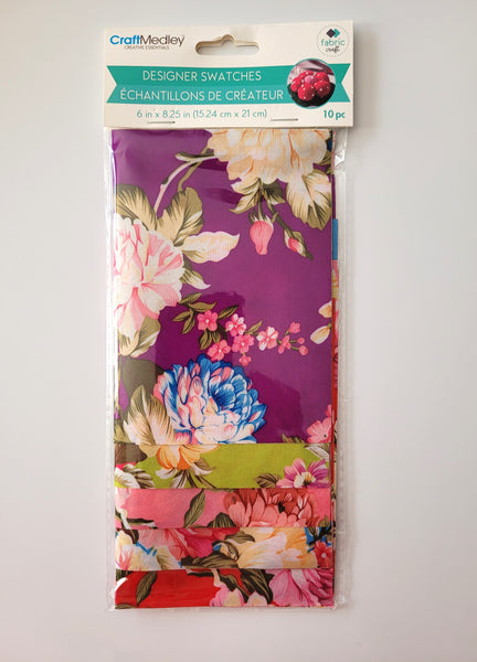 Designer Fabric Swatches - Peony Floral