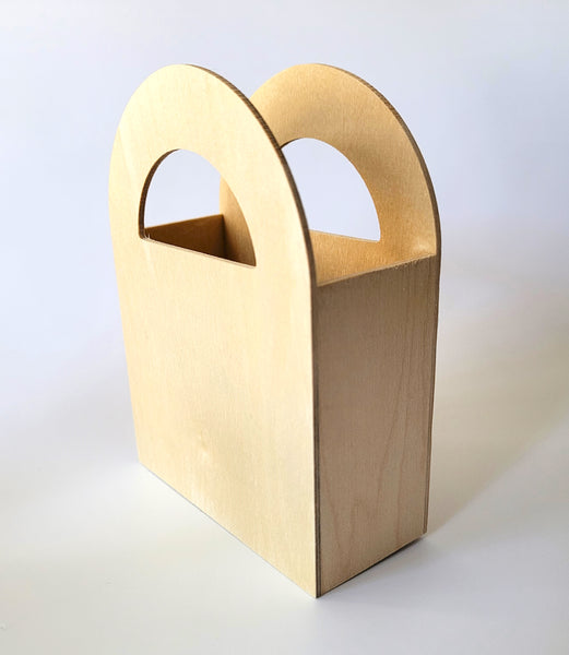 Bag with Handles - Unfinished Wood