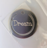 Metal Tag Embellishments, Believe & Dream