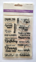 Clear Stamp: Words, Well Wishes