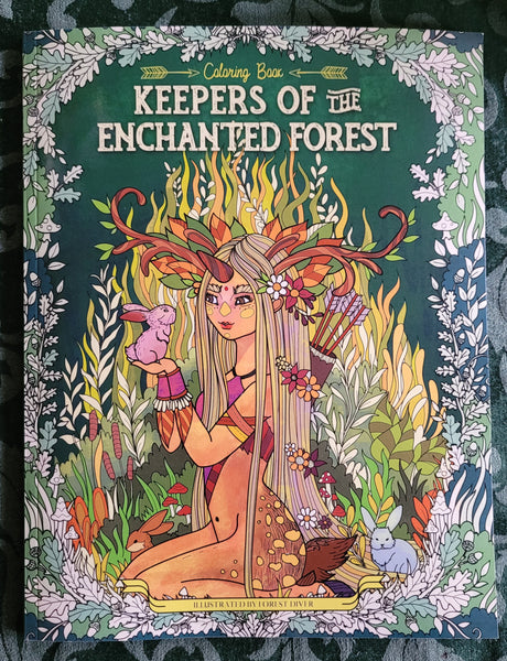 Keepers of Enchanted Forest Adult Colouring Book