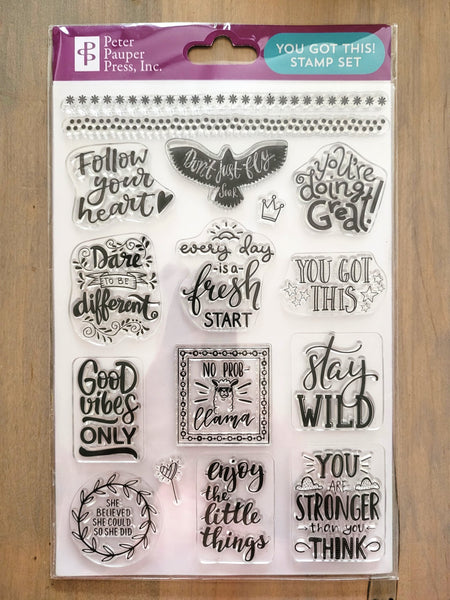 Clear Stamp: Words, You Got This!