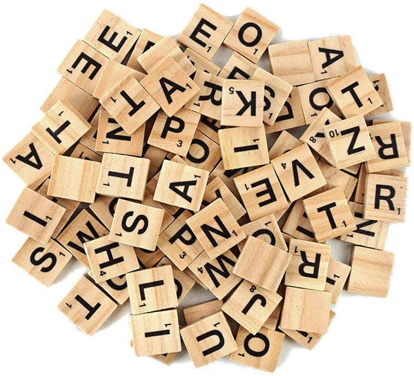 Wood Scrabble Letter Set