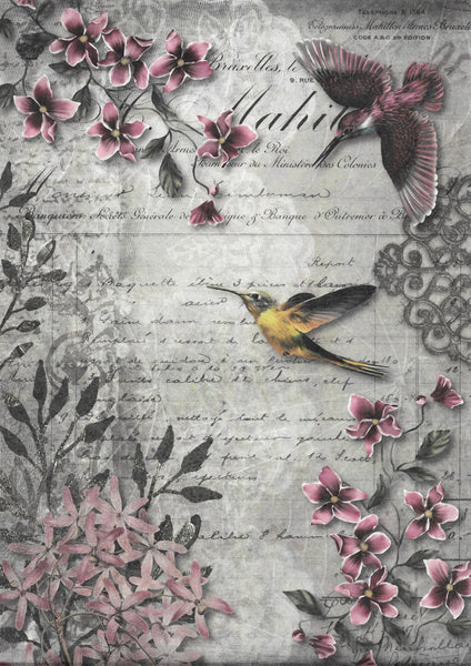 Humming Birds Rice Paper by Decoupage Queen