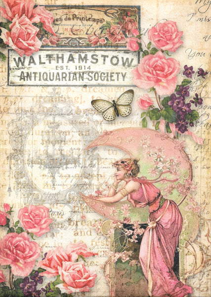 Antique Rose Decoupage Paper by Decoupage Queen