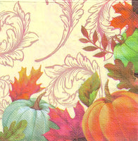 Pumpkins Rustic Fall Napkin Set - Lunch