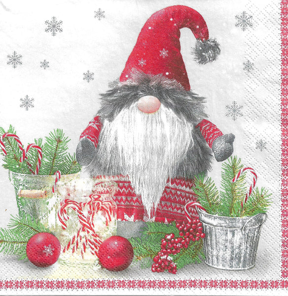 Holiday Gnome Napkin Set - Lunch