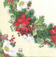 Christmas Wreath Napkin Set - Cocktail