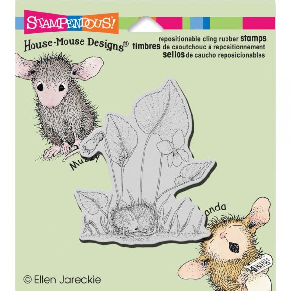 Stampendous Cling Stamp - House Mouse,Violet Nap