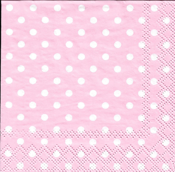 Polka Dots Pink Napkins Set