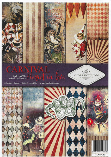 Carnival Pierrot in Love Paper Pad