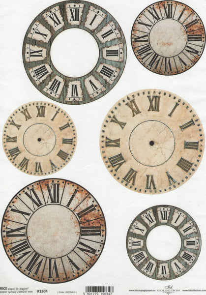 Clocks Rice Paper