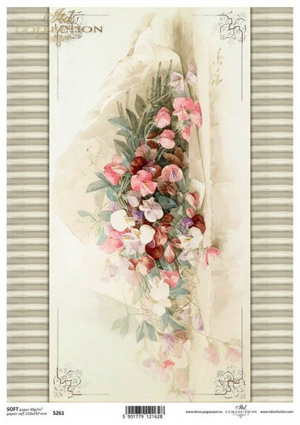 Pansy Bouquet Soft Decoupage Paper