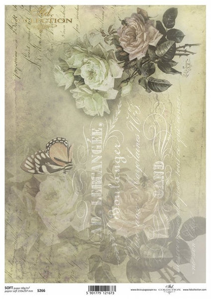 French Collection Roses Soft Decoupage Paper