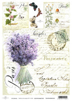 Lavender Postale Soft Decoupage Paper